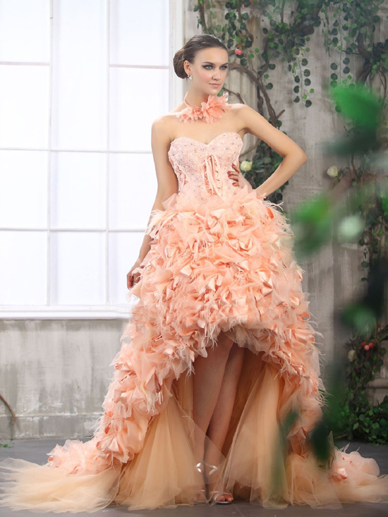 Платья персикового цвета на свадьбу фото
