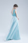 Свадебное платье А-силуэта в стиле минимализма Ameli голубое -2