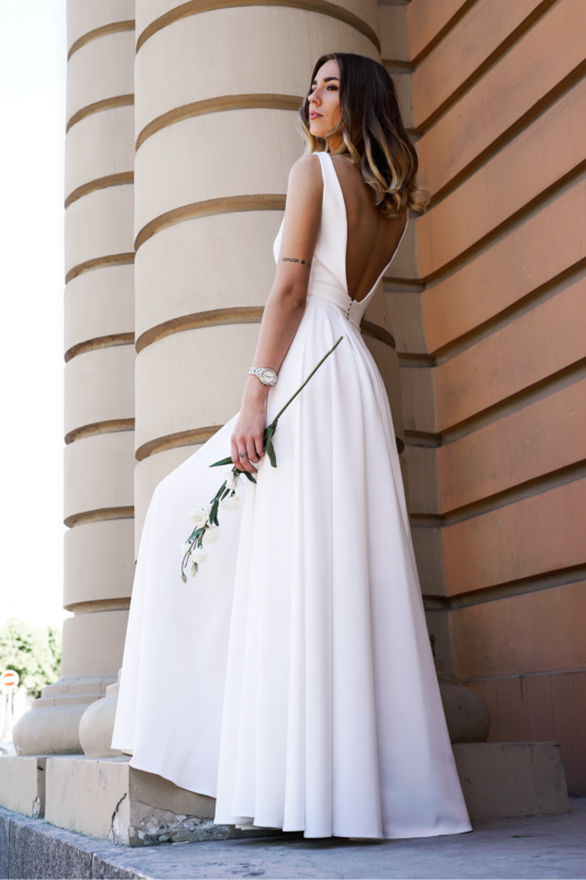 Свадебное платье с открытой спиной ТП 13-16-10С